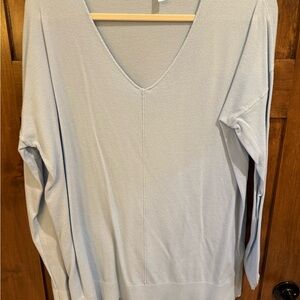 Light blue v neck sweater
